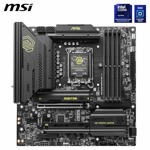 MSI MAG B860M MORTAR WIFI MOTHERBOARD MATX LGA 1851 - BLACK - Like New