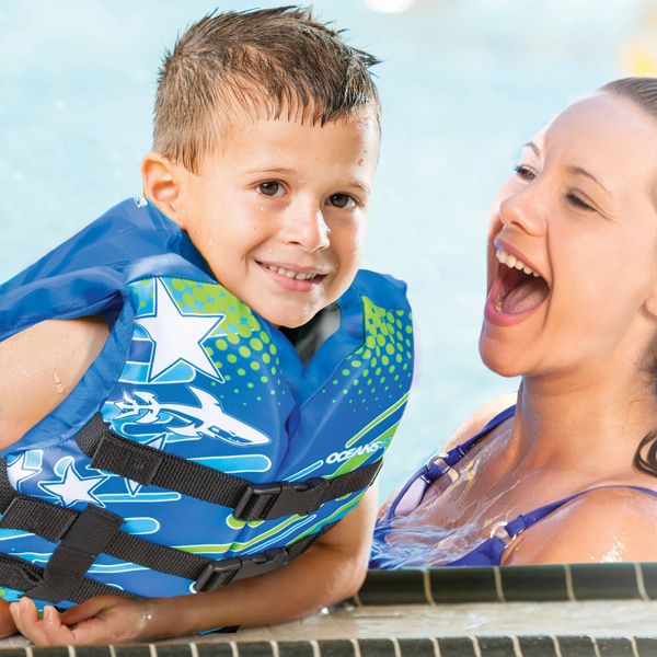 AQUA LEISURE US COAST GUARD APPROVED KIDS' LIFE JACKET VEST - BLUE - Brand New