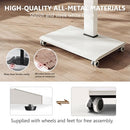 FITUEYES ROLLING TV STAND FOR 32-75 INCH TVS HEIGHT ADJUSTABLE PORTABLE - WHITE - Like New