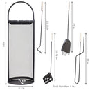 Sunnydaze 4-Piece Fireplace Tool Set with Stand - Indoor Hearth Accessories - Brand New