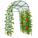 FOLLOOK GARDEN ARCH TRELLIS CLIMBING PLANTS OUTDOOR 7.8 FT TALL, BLACK - Like New