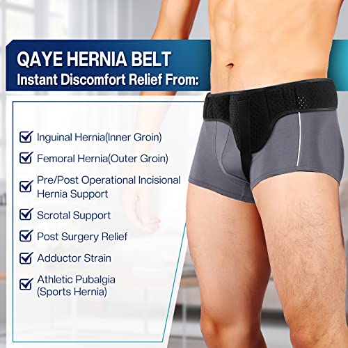 QAKE HERNIA BELT FOR MEN & WOMEN LEFT/RIGHT SIDE INGUINAL HERNIA BELT - XL - Like New