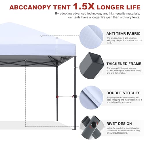 ABCCANOPY POP UP CANOPY OUTDOOR PATIO CANOPY TENT AJ18-RED - RED, 10X10 - Like New