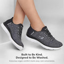 149937W Skechers Women Summits Hands-Free Slip-Ins, 10.5 Wide, Black/White - Brand New