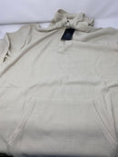 BLUE ICE MEN'S LOOSE FIT WAFFLE KNIT THERMAL HENLEY HOODIE - SIZE: 2XL - NATURAL - Like New