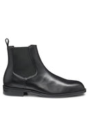 BOSS MEN'S TAYIL SMOOTH LEATHER SLIP ON CHELSEA BOOT - MEN SIZE 9 - BLACK - Like New