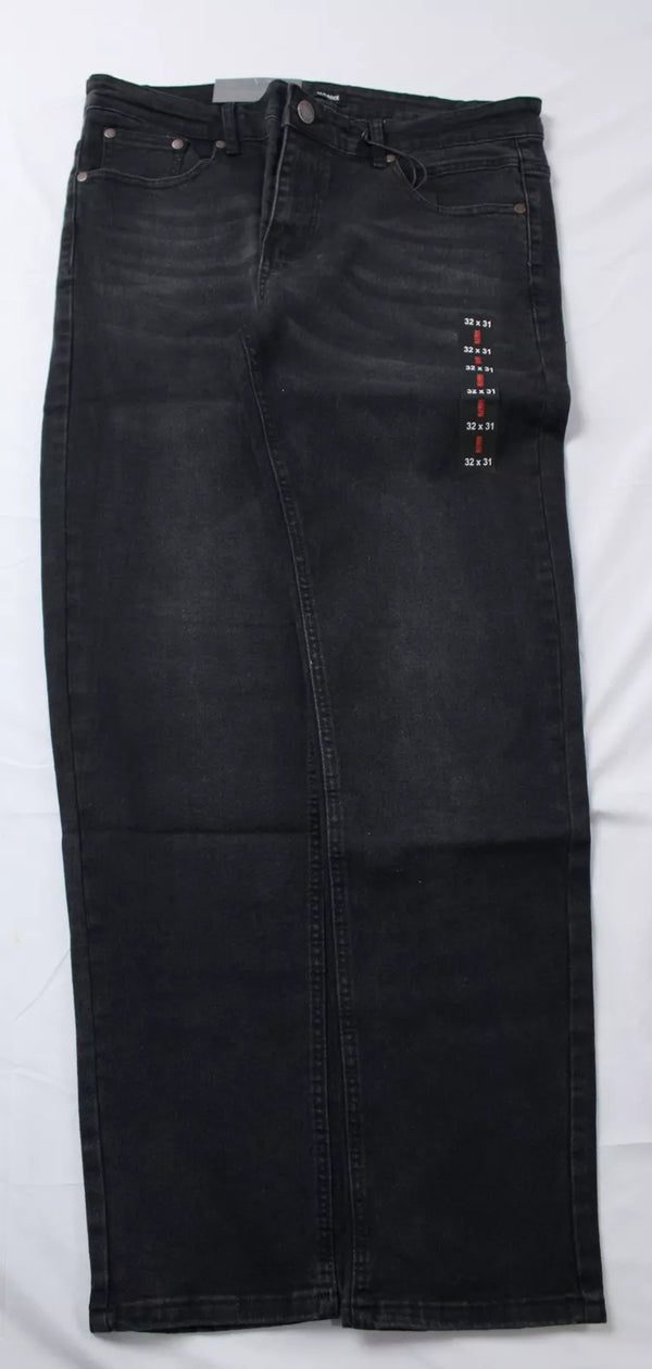 BLU ROCK MEN'S CASUAL FLEX STRETCH SLIM STRAIGHT JEANS - SIZE: MEN 32X31 - BLACK - Brand New