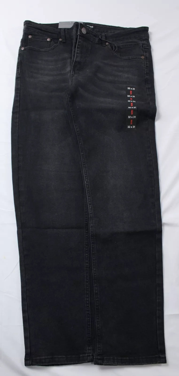 BLU ROCK MEN'S CASUAL FLEX STRETCH SLIM STRAIGHT JEANS - SIZE: MEN 32X31 - BLACK - Brand New
