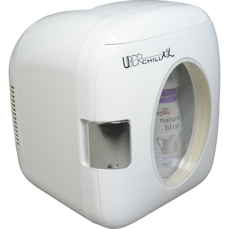 UBER APPLIANCE UBER CHILL XL 9 LITER 12-CAN RETRO PORTABLE MINI FRIDGE - WHITE - Like New