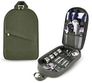 CAMPING EQUIPMENT COOKING UTENSILS SET PORTABLE PICNIC COOKWARE - GREEN - Like New