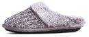 FLOOPI WOMENS SOFT CUFF CHENILLE KNIT PLUSH TWO TONE FUR CLOG SIZE LARGE - Like New