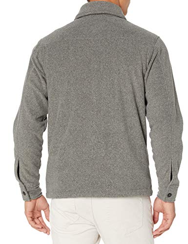 AMAZON ESSENTIALS MEN'S LONG-SLEEVE POLAR FLEECE SHIRT JACKET, SIZE M - CHARCOAL - Brand New