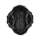 DKNY RONI FUR TOTE BAG WITH LOGO CHARM - BLACK/SILVER - Brand New