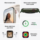 For Parts: APPLE WATCH 7 (GPS CELL) 45mm STARLIGHT ALUMINUM STARLIGHT BAND -CRACKED SCREEN