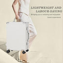 ANYZIP LUGGAGE PC+ABS ALUM FRAME ZIPPERLESS CHECKED LUGGAGE 24" - WHITE - Brand New