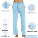 BLUE ICE MEN'S MODERN FIT CLASSIC LOUNGE PANTS - SIZE: MEN 2XL - LIGHT BLUE - Brand New