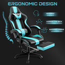 Ferghana Ergonomic Gaming Chair Adjustable Recliner PU Leather - Lake Blue - Like New