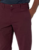 AMAZON ESSENTIALS MENS STRAIGHT-FIT CASUAL STRETCH CHINO PANT - BURGUNDY 28X28 - Brand New