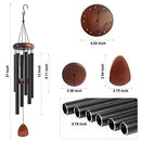 Large Aluminium Wind Chimes 37" Create a Zen Atmosphere Outdoor Garden Patios - Like New