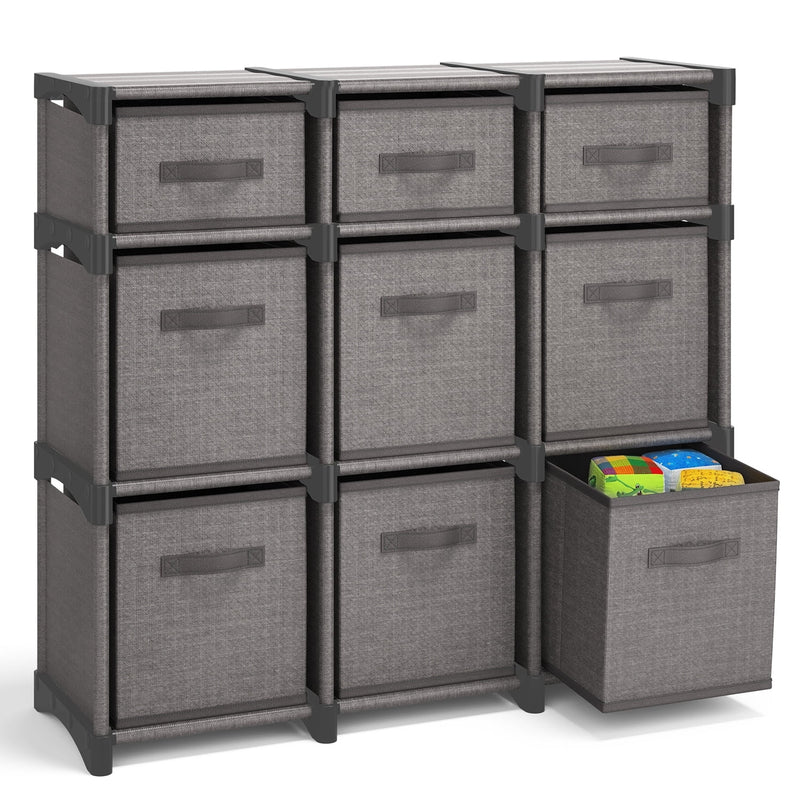 NESTL CUBE STORAGE ORGANIZER FOR BEDROOM BOX STORAGE CUBBY9  CUBE - GRAY - Like New