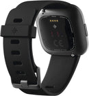 For Parts: Fitbit Versa 2 Health Smartwatch FB507BKBK Black/Carbon - BATTERY DEFECTIVE