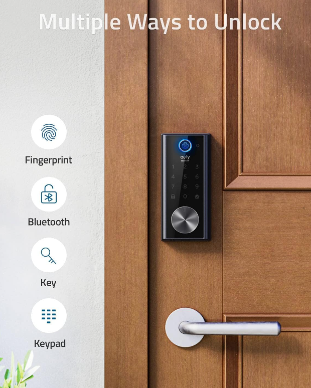 eufy Security E130 Smart Lock Entry Door Lock - Black T8510111 - Like New