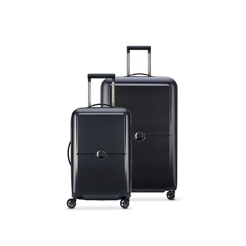 DELSY PARIS TURENNE HARDSIDE LUGGAGE SPINNER WHEELS 40162197700, 2-PIECE, BLACK - Brand New
