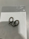 GENERIC SILVER AND BLACK OVAL EARRINGS WITH SPARKLES - SILVER AND BLACK - Like New