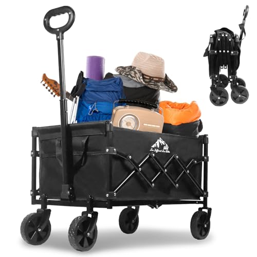 SAILARY COLLAPSIBLE WAGON 352LBS CAPACITY LARGE WAGONS CARTS VS23FW05-01 - BLACK - Like New