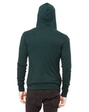 3939 Bella Canvas Unisex Triblend Full-Zip Hoodie Emerald Triblend S Like New