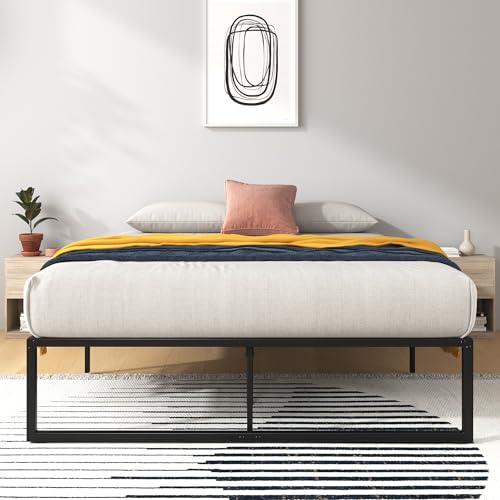 ZINUS LORELEI 14 INCH METAL PLATFORM BED FRAME QUEEN OLB-SMPB-14QS-BLK - BLACK - Like New