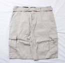 BLU ROCK NEW YORK 10" INSEAM CARGO POCKET W/BELT INCLUDED SHORTS MEN 36 - SAND - Brand New