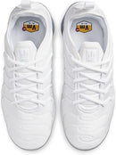 NIKE MEN'S AIR VAPORMAX PLUS SNEAKERS - SIZE: MEN 7.5 - WHITE PURE PLATINUM - Like New