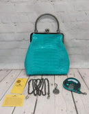 PATRICIA NASH LEATHER BAG - TURQUOISE - Brand New