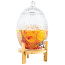 KITCHENTOOLZ 2.5 GALLON GLASS ICED BEVERAGE DISPENSER P-N-002 - CHISELED GLASS - Like New