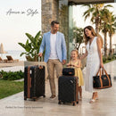 ROSAMO 5-PIECE HARD SHELL EXPANDABLE LUGGAGE SET CARRY-ON RSM001 - BLACK - Brand New