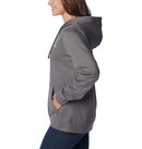 COLUMBIA WOMEN'S TREK GRAPHIC HOODIE - SIZE: WOMEN L - CITY GRAY HEATHER - Brand New