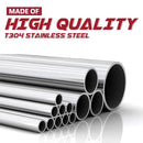 Smileracing 2.5'' OD (63mm) T-304 Stainless Steel Exhaust Pipe Tubing 4ft Long - Brand New
