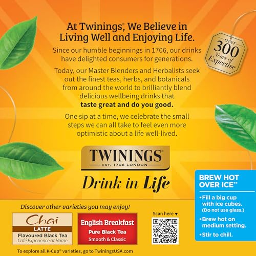 TWININGS EARL GRAY BLACK TEA K-CUP PODS FOR KEURIG, 24 COUNT (PACK OF 1) - Brand New