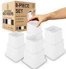Home Intuition Heavy Duty Adjustable Bed Risers Furniture Riser 3,5,8Inch-White - Brand New