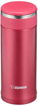 ZOJIRUSHI SM-JE36-RC WATER BOTTLE, 12.2 FL OZ (0.36 L) - CLEAR RED - Brand New