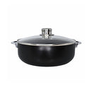 IMUSA 4.4QT BISTRO CERAMIC NONSTICK CALDERO/DUTCH OVEN, GLASS LID - BLACK - Like New