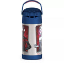 THERMOS KID 12OZ STAINLESS STEEL FUNTAINER WATER BOTTLE BAIL HANDLE - SPIDER-MAN - Like New