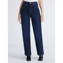 FREE ASSEMBLY WOMEN'S HIGH RISE STRAIGHT JEANS 30" INSEAM - SIZE: 8 - DREAM WASH - Like New