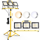 NORDIC HYGGE 31000 LUMEN LED WORK LIGHTS 3 HEAD INDIVIDUAL SWITCH - BLK/YELLOW - Like New
