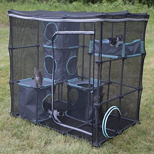 Kitty City Outdoor Catio Furniture and Play Kits for Cats, Outdoor Mega Kit - Like New