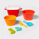 SUN SQUAD MONKEY PLAY COMBO SET SAND TOYS - ORANGE/YELLOW/RED - Brand New
