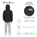 EDDIE BAUER BOYS CLASSIC HEAVYWEIGHT FUR LINED HOODED JACKET MEDIUM - BLACK - Brand New