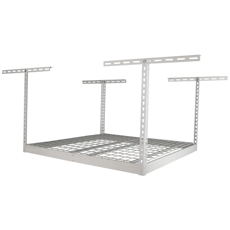 SafeRacks Overhead Garage Storage Rack with 250 lb Capacity - White - Like New