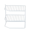 Home Basics Corner Rack, White, Vinyl Coated Steel, Rust - Scratch & Dent